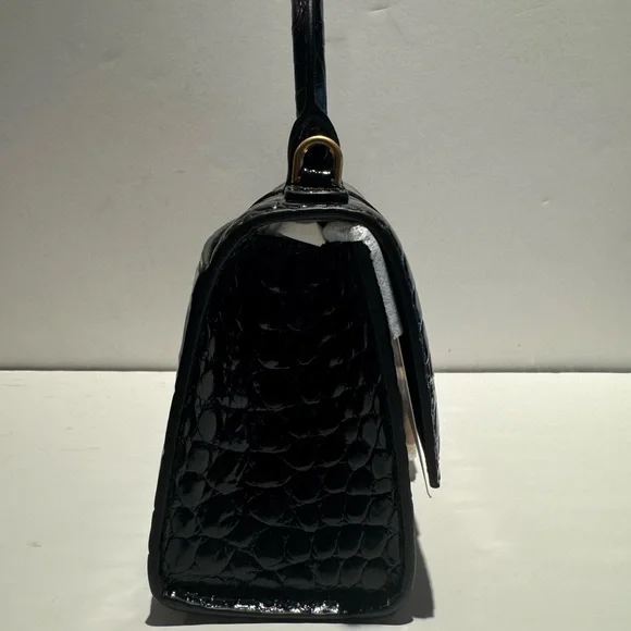 Balenciaga NEW XS Hourglass black croc - Picture 6 of 13